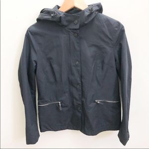 Massimo Dutti Hooded Jacket Size Medium Blue